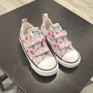 Converse Kids Floral Sneakers - Purple